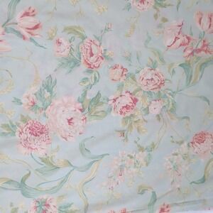 Wamsutta Ultracale Sheet Set King 4pc Green Pink Floral Peony Tulip Vintage USA